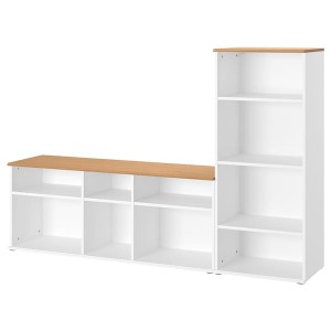 IKEA SKRUVBY TV storage combination, 85x15x55 1/8 in White, Ikea Ireland | 9562QLZXK