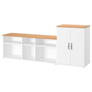 IKEA SKRUVBY TV storage combination, 89x15x35 3/8 in White, Ikea Ireland | 0546OURLB