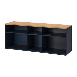IKEA SKRUVBY TV unit, 61 3/8x14 3/4x23 5/8 in Black / Blue, Ikea Ireland | 8347FGAXV