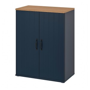 IKEA SKRUVBY cabinet with doors, 27 1/2x35 3/8 in Black / Blue, Ikea Ireland | 2809OLGKN
