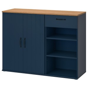 IKEA SKRUVBY sideboard, 47 1/4x14 3/4x35 3/8 in Black / Blue, Ikea Ireland | 3514ZMYAL