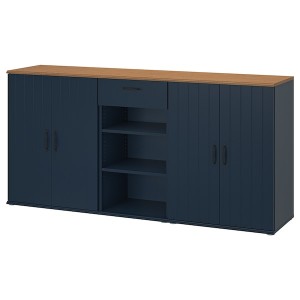 IKEA SKRUVBY storage combination, 74 3/4x35 3/8 in Black / Blue, Ikea Ireland | 6814DRMNF