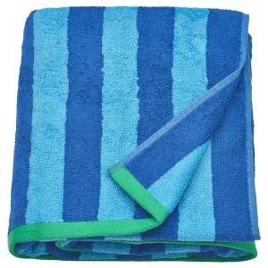 IKEA SLÅNHÖSTMAL bath sheet, 39x59 in Bright Blue / Light Blue Stripe, Ikea Ireland | 0182PGVAJ