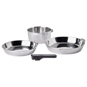 IKEA SLÄTROCKA cookware set with detachable handle Stainless Steel, Ikea Ireland | 4589LSXEU