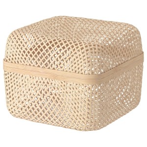 IKEA SMARRA box with lid, natural, 11 ¾x11 ¾x9 in, Ikea Ireland | 5370YBZFT