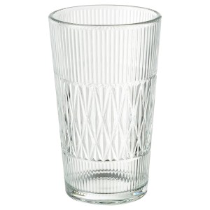 IKEA SMÄLLSPIREA vase, clear glass/patterned, 8 ¾ in, Ikea Ireland | 8204ESWYU