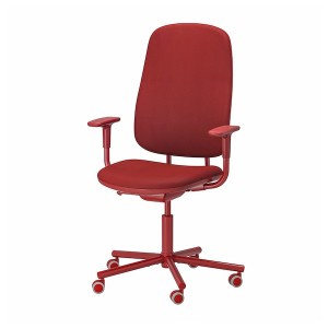IKEA SMÖRKULL office chair with armrests, Gräsnäs Red, Ikea Ireland | 8419HDLRI