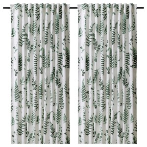 IKEA SMÅSÄRV curtains, 1 pair, leaf, 57x98 in, Ikea Ireland | 2170VZUJD