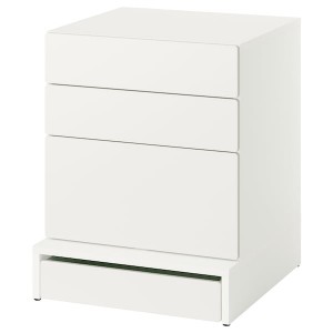 IKEA SMÅSTAD / UPPFÖRA 3-drawer chest, 23 5/8x25 5/8x29 7/8 in White / White, Ikea Ireland | 7652IJRWY