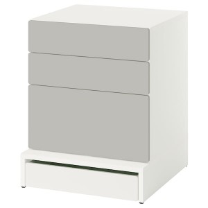 IKEA SMÅSTAD / UPPFÖRA 3-drawer chest, 23 5/8x25 5/8x29 7/8 in White / Gray, Ikea Ireland | 0617OSHYB