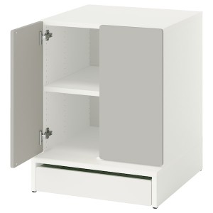 IKEA SMÅSTAD / UPPFÖRA cabinet, 23 5/8x25 5/8x29 7/8 in White Gray / With 1 Shelf, Ikea Ireland | 3587OPFRD