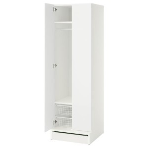 IKEA SMÅSTAD / UPPFÖRA wardrobe, 23 5/8x25 5/8x77 1/8 in White / White, Ikea Ireland | 1987XYSRV
