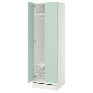 IKEA SMÅSTAD / UPPFÖRA wardrobe, 23 5/8x25 5/8x77 1/8 in White / Light Green, Ikea Ireland | 4603KXSTV