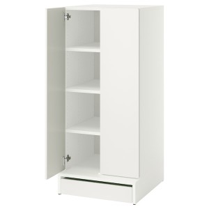 IKEA SMÅSTAD / UPPFÖRA wardrobe, with 3 shelves, 23 5/8x25 5/8x53 1/2 in White, Ikea Ireland | 1930IMHNQ