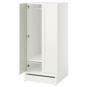 IKEA SMÅSTAD / UPPFÖRA wardrobe, with frame, 23 5/8x25 5/8x53 1/2 in White, Ikea Ireland | 4023UCWXS