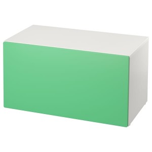 IKEA SMÅSTAD bench with toy storage, 35 3/8x20 1/2x18 7/8 in White / Green, Ikea Ireland | 3574SYBRO
