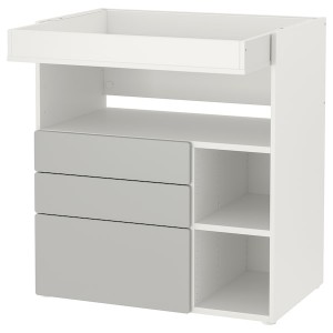 IKEA SMÅSTAD changing table, 35 3/8x31 1/2x39 3/8 in White Gray / With 3 Drawers, Ikea Ireland | 0461BYJAO