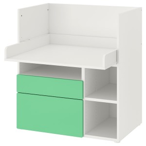 IKEA SMÅSTAD desk, 35 3/8x31 1/2x39 3/8 in White Green / With 2 Drawers, Ikea Ireland | 0362GOWPR