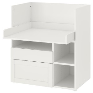IKEA SMÅSTAD desk, with frame/with 2 drawers, 35 3/8x31 1/2x39 3/8 in White, Ikea Ireland | 4037EKXQF