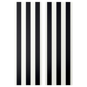 IKEA SMÅSTAD door, 11 3/4x35 3/8 in, 2 pack Black / White Stripe, Ikea Ireland | 2167VHNTR