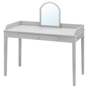 IKEA SMYGA desk with mirror, light gray, 48x23 5/8 in, Ikea Ireland | 8971EFSBP