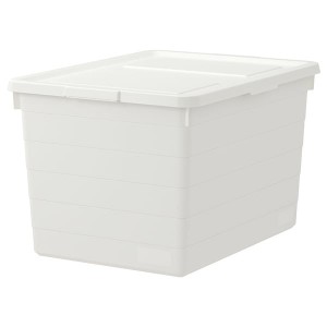 IKEA SOCKERBIT box with lid, white, 15x20x11 ¾ in, Ikea Ireland | 3217FVZXW
