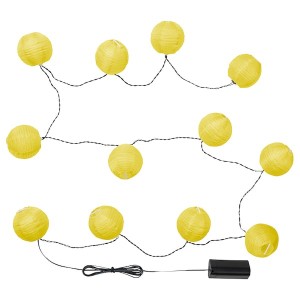 IKEA SOLVINDEN LED string light with 12 lights Outdoor / Battery Operated Yellow, Ikea Ireland | 2159VZXKA