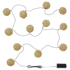 IKEA SOLVINDEN LED string light with 12 lights Battery Operated / Beige, Ikea Ireland | 7961AHJGC