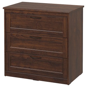 IKEA SONGESAND 3-drawer chest Dark Brown, Ikea Ireland | 0541LGSAX