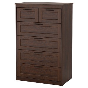 IKEA SONGESAND 6-drawer chest Dark Brown, Ikea Ireland | 6483WSZTV