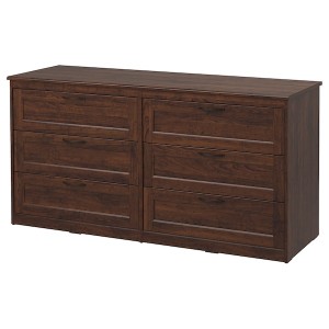 IKEA SONGESAND 6-drawer dresser Dark Brown, Ikea Ireland | 8024AGOSJ