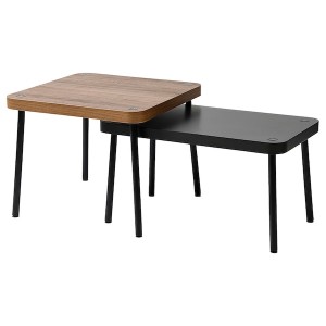 IKEA SONHULT nesting tables, set of 2 Gray / Walnut Effect, Ikea Ireland | 6094FDHSP