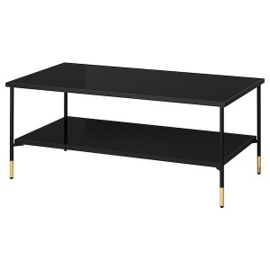 IKEA ÄSPERÖD coffee table, black/glass black, 45 1/4x22 7/8 in, Ikea Ireland | 7239MWFJN