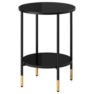 IKEA ÄSPERÖD side table, black/glass black, 17 3/4 in, Ikea Ireland | 1038FVADW