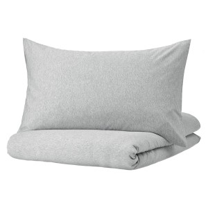 IKEA SPJUTVIAL duvet cover and pillowcase(s), Full/Queen (Double/Queen) Light Gray / Mélange, Ikea Ireland | 1652MFOLI
