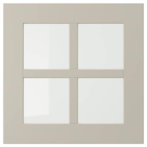 IKEA STENSUND glass door, beige, 15x15 in, Ikea Ireland | 6390HRFSL