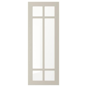 IKEA STENSUND glass door, beige, 15x40 in, Ikea Ireland | 5170HUJXL