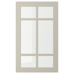 IKEA STENSUND glass door, beige, 18x30 in, Ikea Ireland | 1876XBWKC