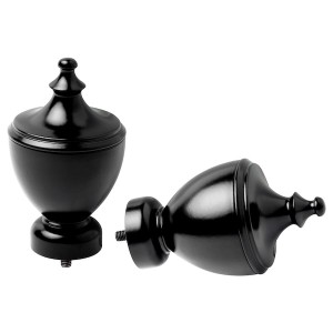 IKEA STINKSYSKA finials, 1 pair, black, Ikea Ireland | 5697IJZTP