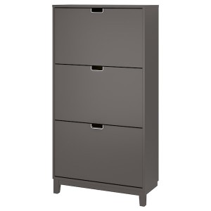 IKEA STÄLL shoe cabinet with 3 compartments, 31 1/8x11 3/8x58 1/4 in Dark Gray, Ikea Ireland | 5729VSRDF