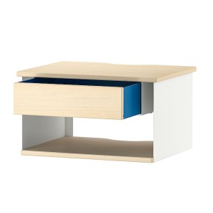 IKEA STOMSÖ wall-mounted bedside table, birch effect white/blue, 14 1/8x11 3/8x7 7/8 in, Ikea Ireland | 1580VQFLI