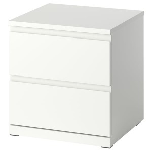 IKEA STORKLINTA bedside table, white/with 2 drawers, 19 5/8x18 7/8x20 7/8 in, Ikea Ireland | 3684UCEMH
