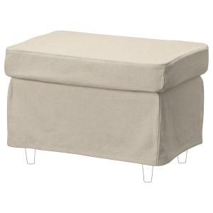 IKEA STRANDMON slipcover for ottoman Risane Natural, Ikea Ireland | 6032UCHGP