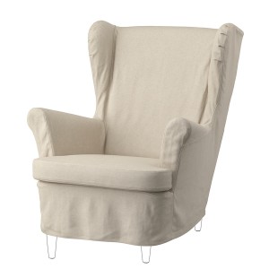IKEA STRANDMON slipcover for wing chair Risane Natural, Ikea Ireland | 0762SCWPV