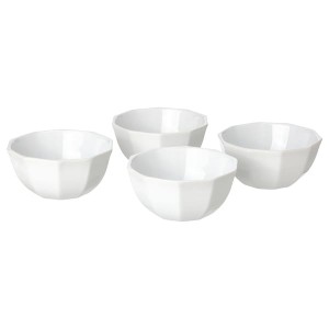 IKEA STRIMMIG bowl, 6 in, 4 pack White, Ikea Ireland | 1682QBIRP