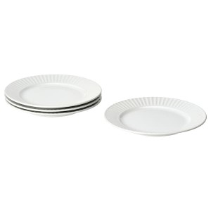 IKEA STRIMMIG plate, 10 ½ in, 4 pack White, Ikea Ireland | 5879JDBSU
