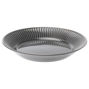 IKEA STRIMMIG serving plate, 11 in Stoneware Gray, Ikea Ireland | 0426FLMAP
