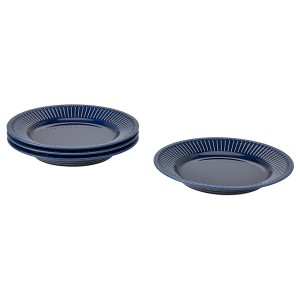 IKEA STRIMMIG side plate, 8 in, 4 pack Stoneware Blue, Ikea Ireland | 2468IPKLB