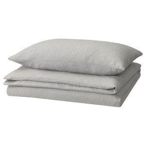 IKEA STRUTBRÄKEN duvet cover and pillowcase(s), Twin Gray, Ikea Ireland | 2568RXEIG