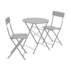 IKEA SUNDSÖ table+2 chairs, outdoor Gray / Gray, Ikea Ireland | 1364CEXOR